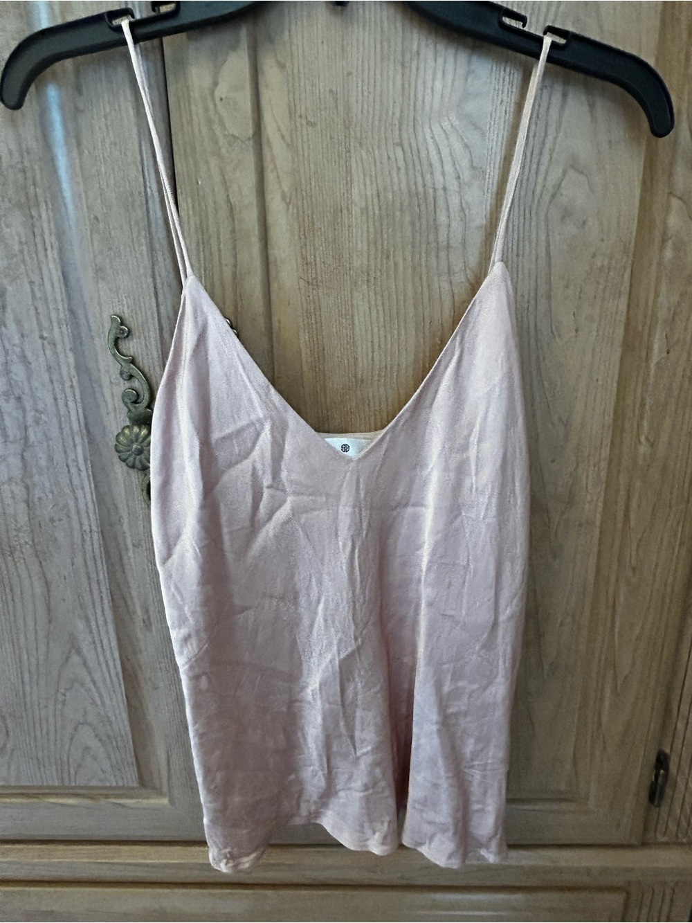 Socialite Blush Pink Satin Tank Top